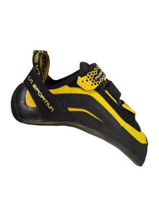Chausson escalade La Sportiva Miura VS noir/jaune Velcro semelle Vibram 4 mm