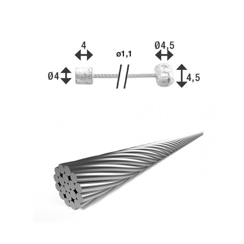 XLC SH-X18 Derailleur Cable ø4.5x4.5ø1.1-2500mm