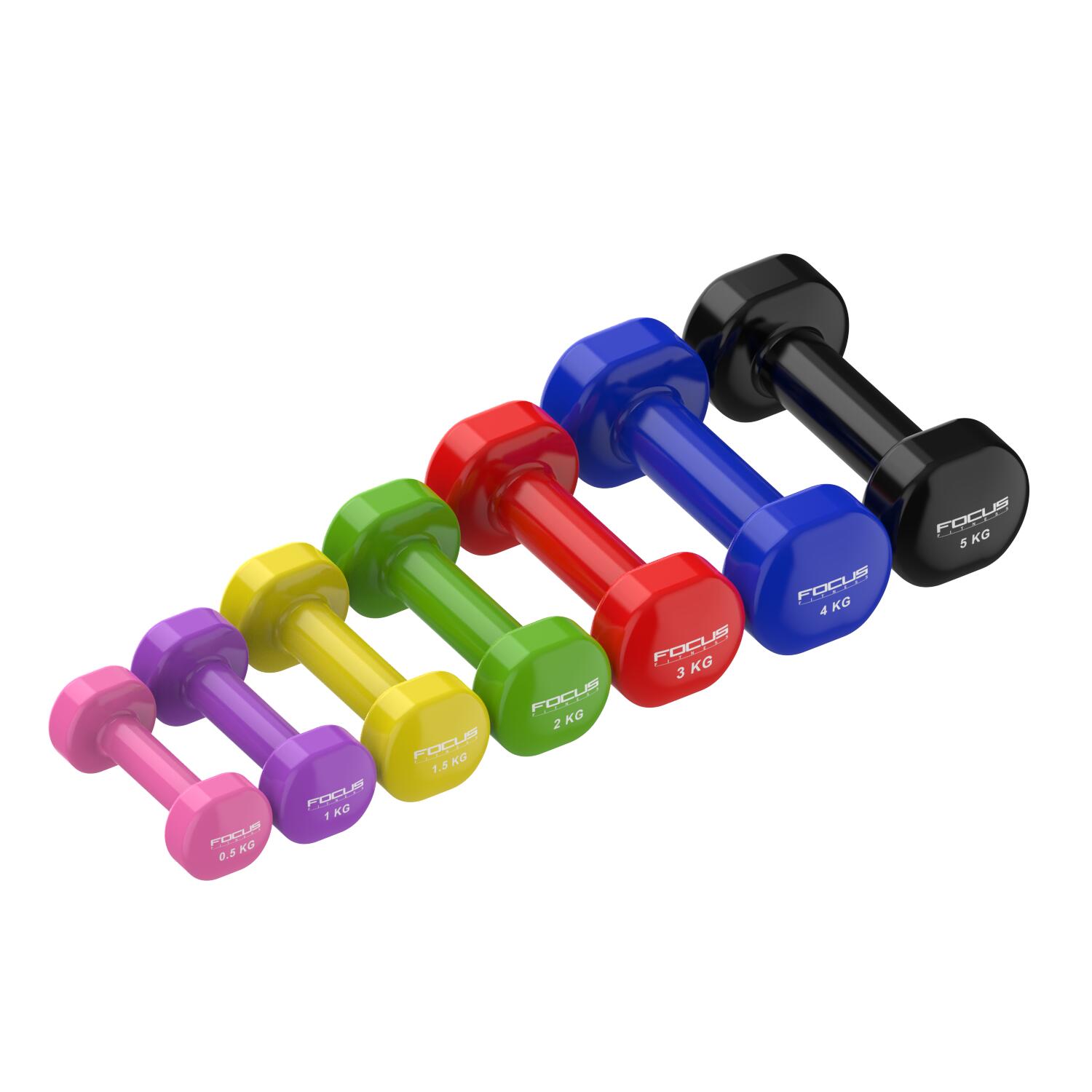 Vinyl Dumbbells - 2 x 1,5 kg 6/6