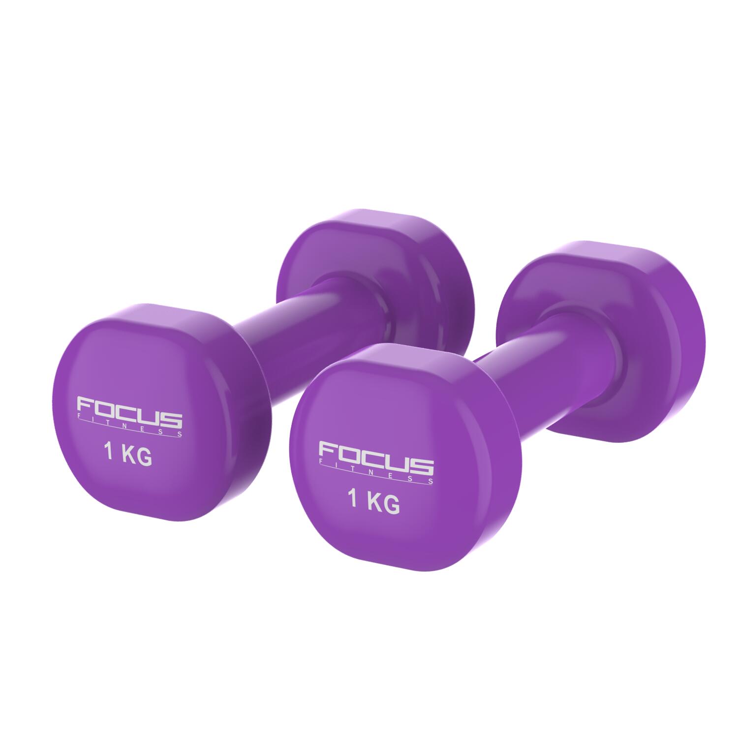 Vinyl Dumbbells - 2 x 1 kg 1/4