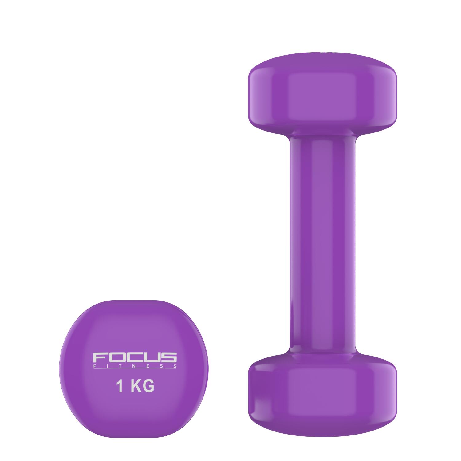 Vinyl Dumbbells - 2 x 1 kg 3/6