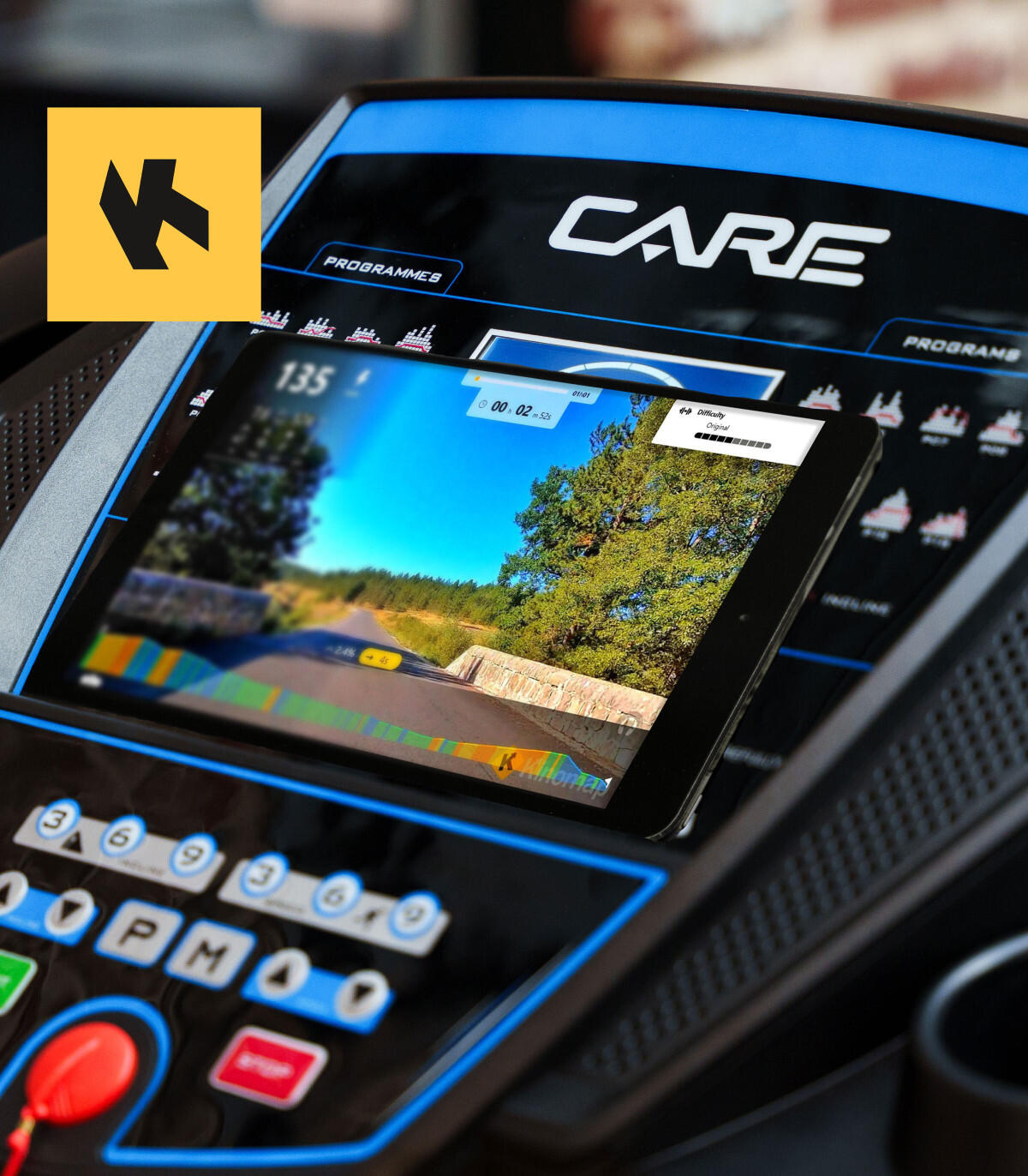 Tapis de course Connecté CARE - CT-5584-3 - 18km/h - Kinomap 6/8