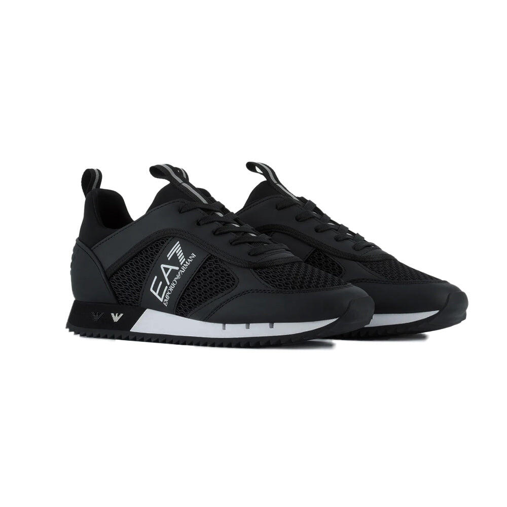 Mesh Runner Trainers Black/White 2/4