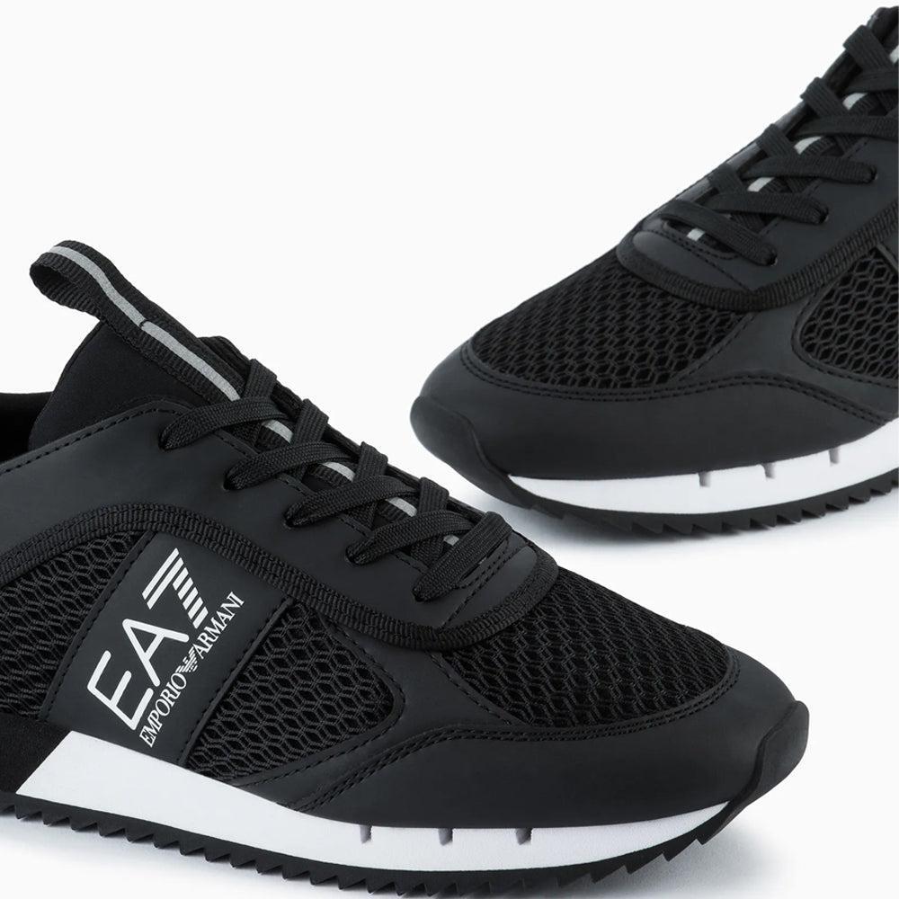 Mesh Runner Trainers Black/White 3/4