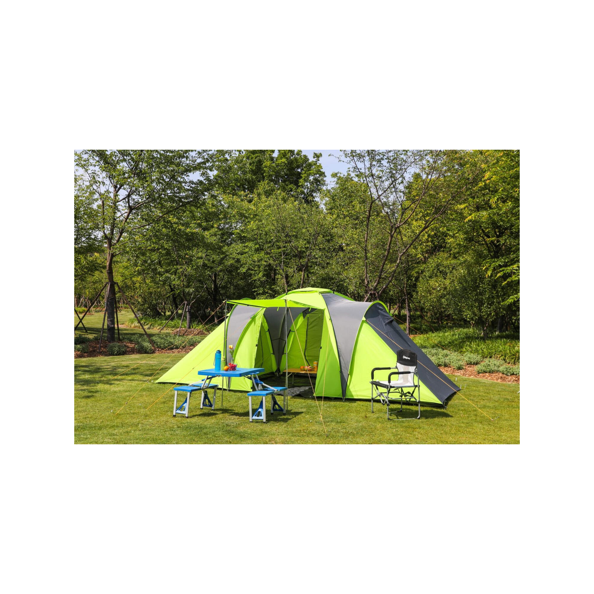 Kingcamp 6-persoons familie campingtent Lucca - Afmetingen: 520 x 330 x 195 cm 2/7