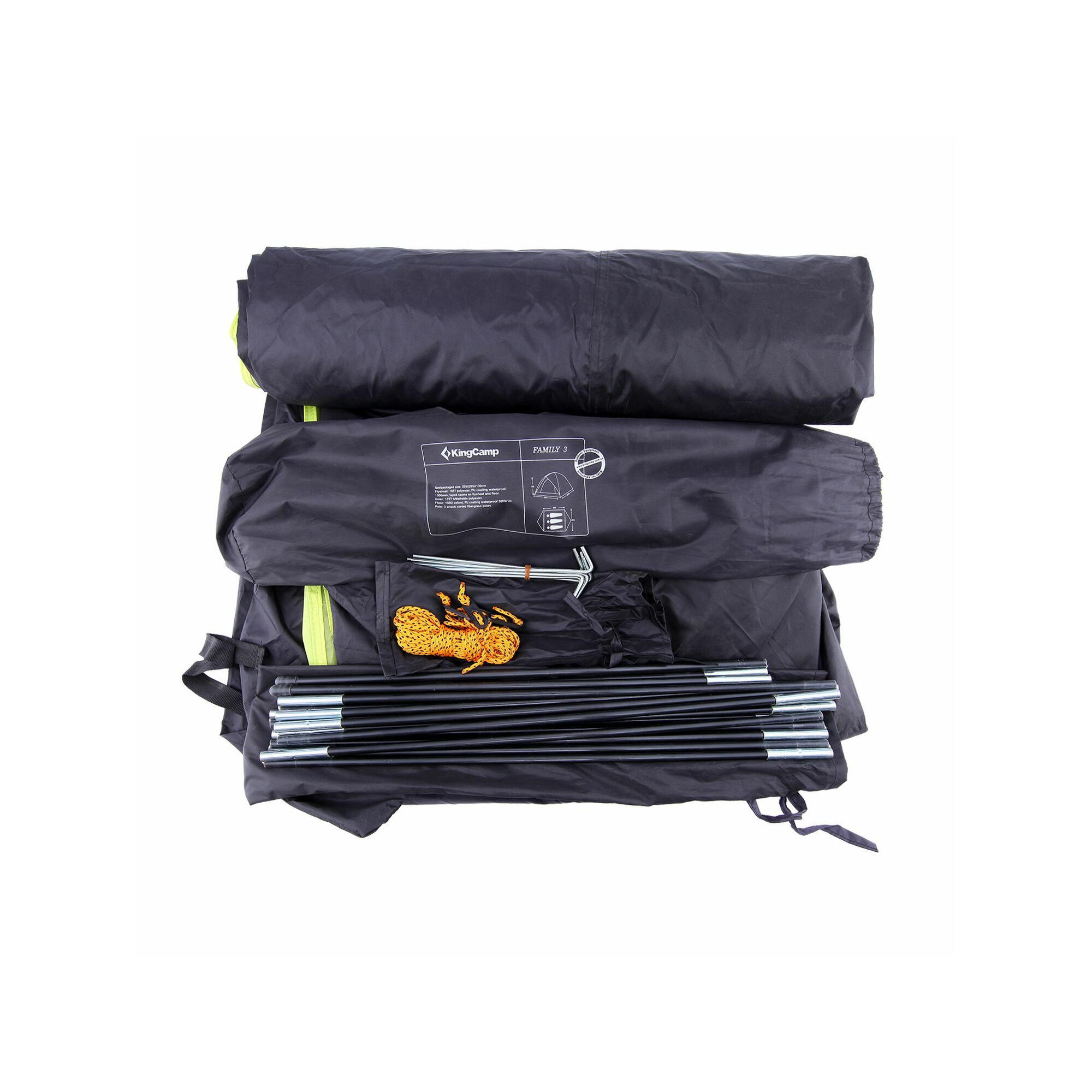 Tente de camping familiale 3 places - Kingcamp - Modèle Family - 205x205x130 cm 4/7