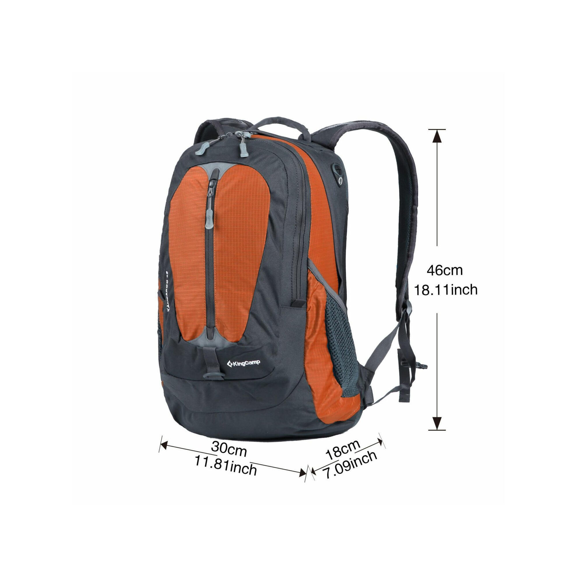 Sac à dos outdoor - Kingcamp - Modèle Kangaroo - Gris - 30 x 18 x 46 cm 4/5