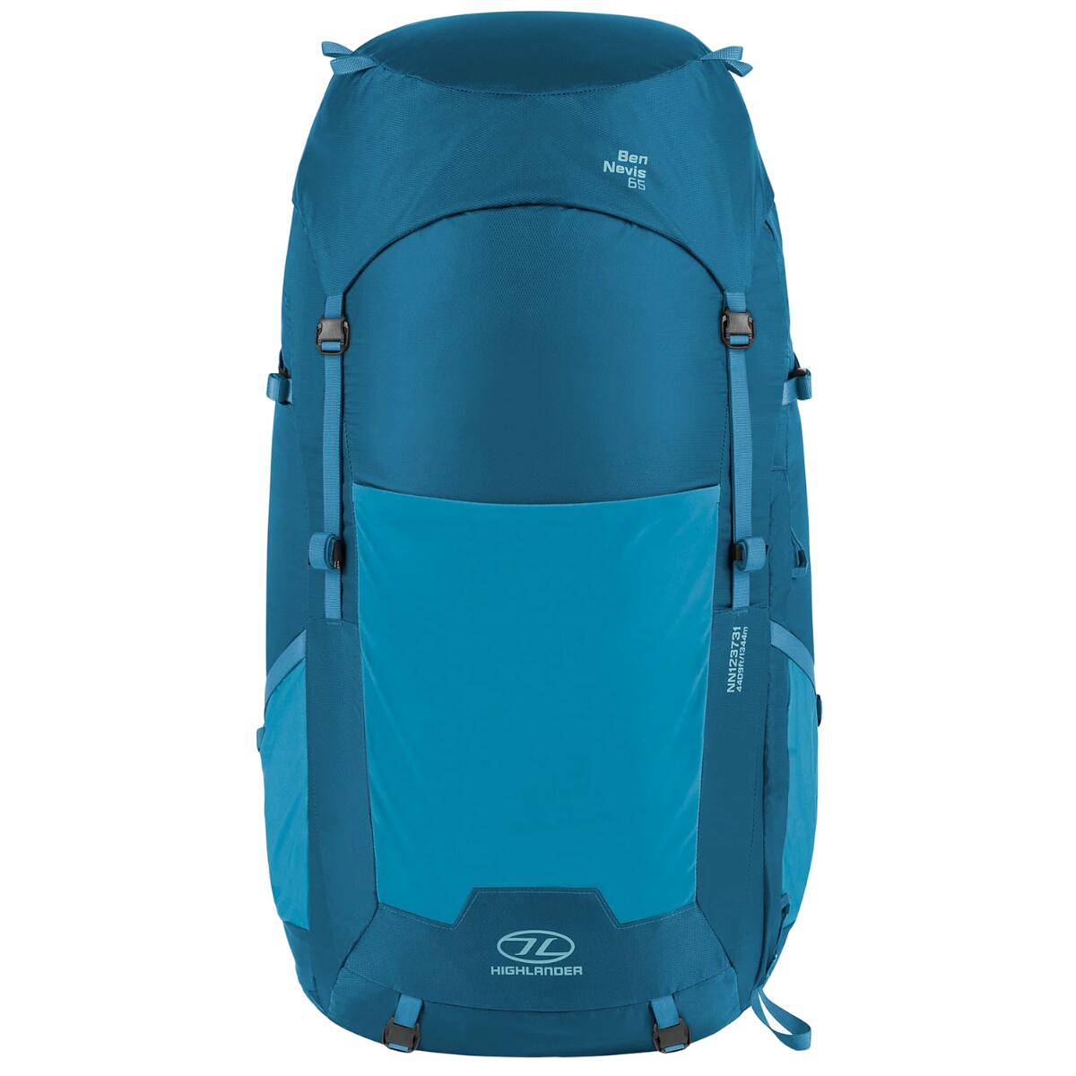 HIGHLANDER WOMENS 65L BEN NEVIS RUCKSACK, PETROL