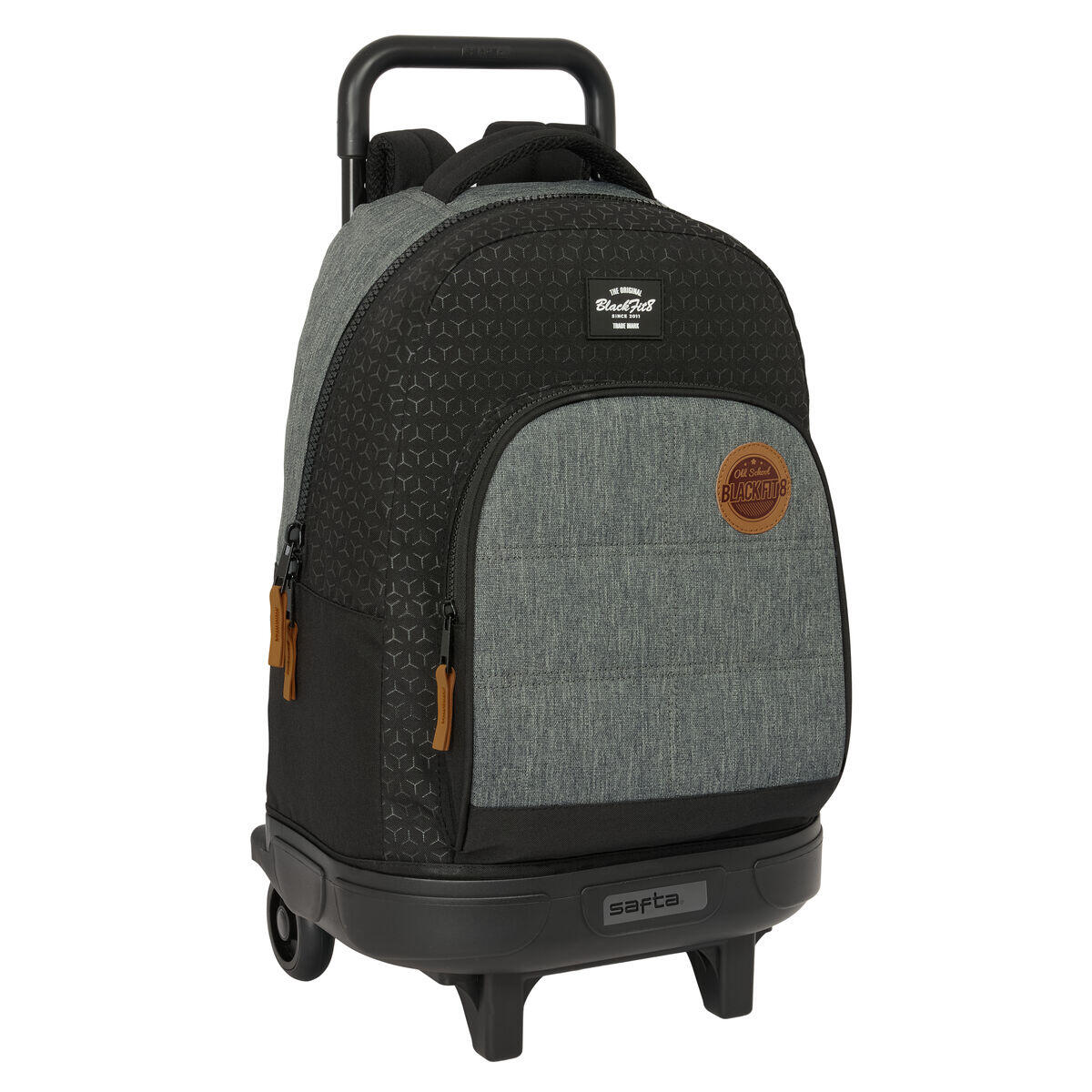 Trolley per la Scuola BlackFit8 Old school Nero 1/3