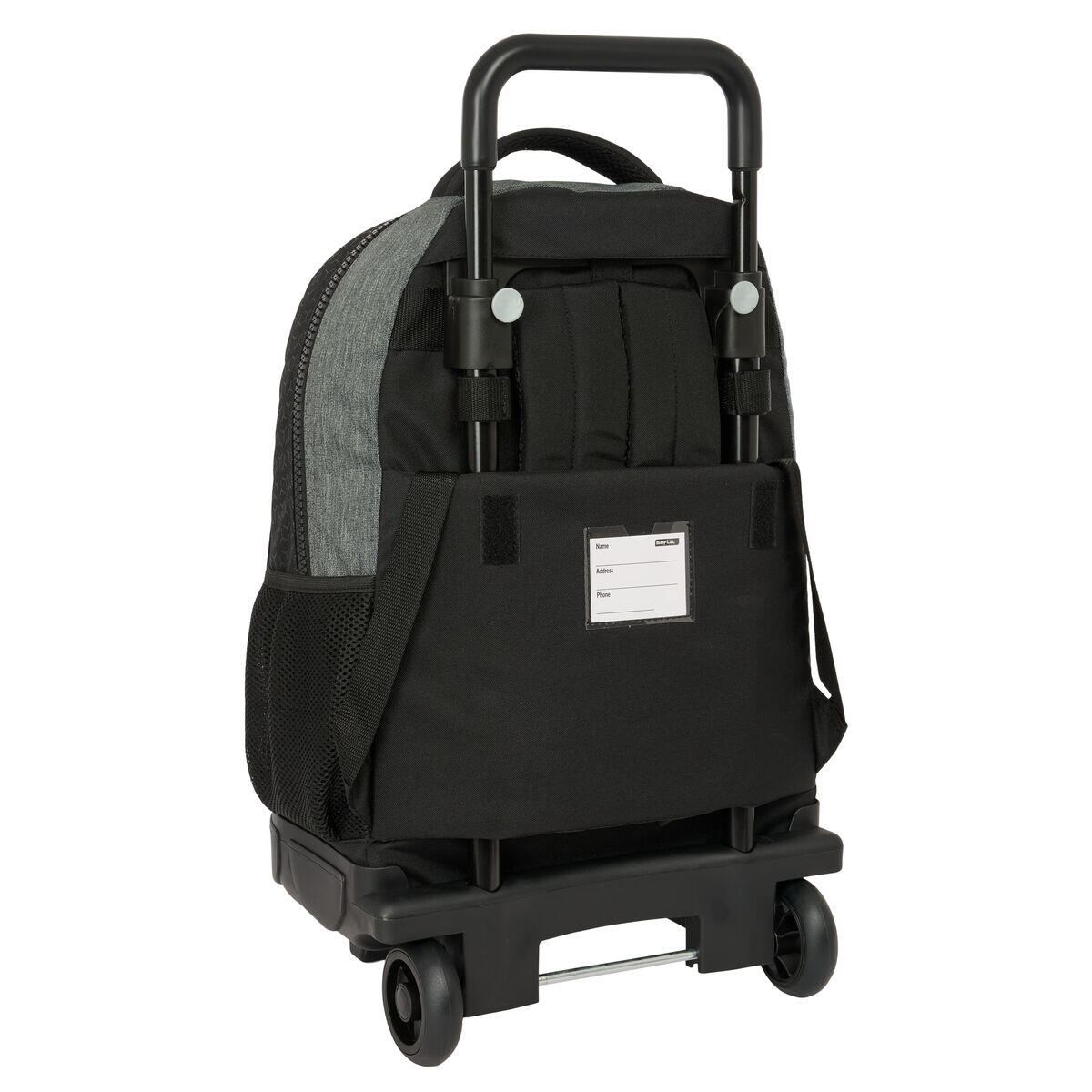 Trolley per la Scuola BlackFit8 Old school Nero 2/3