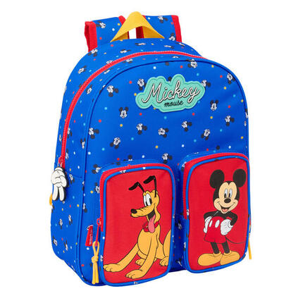 Mochila Escolar Mickey Mouse Clubhouse Good day Azul