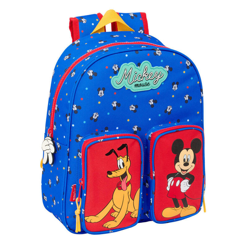 Mochila Escolar Mickey Mouse Clubhouse Good day Azul