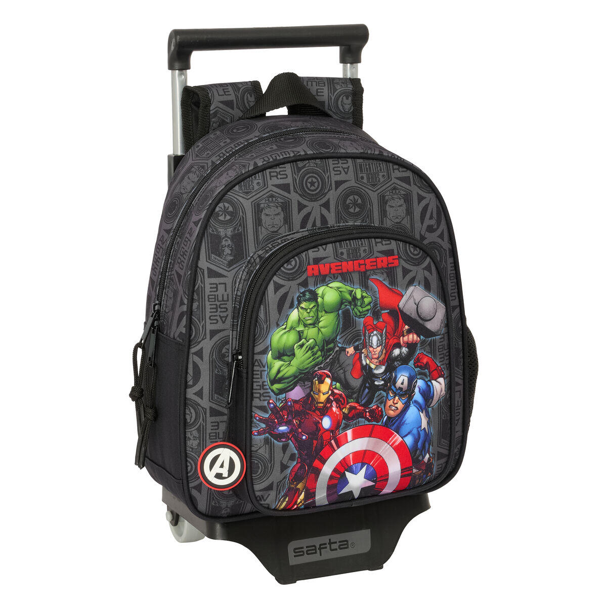 MARVEL Trolley per la Scuola The Avengers Vendetta Nero