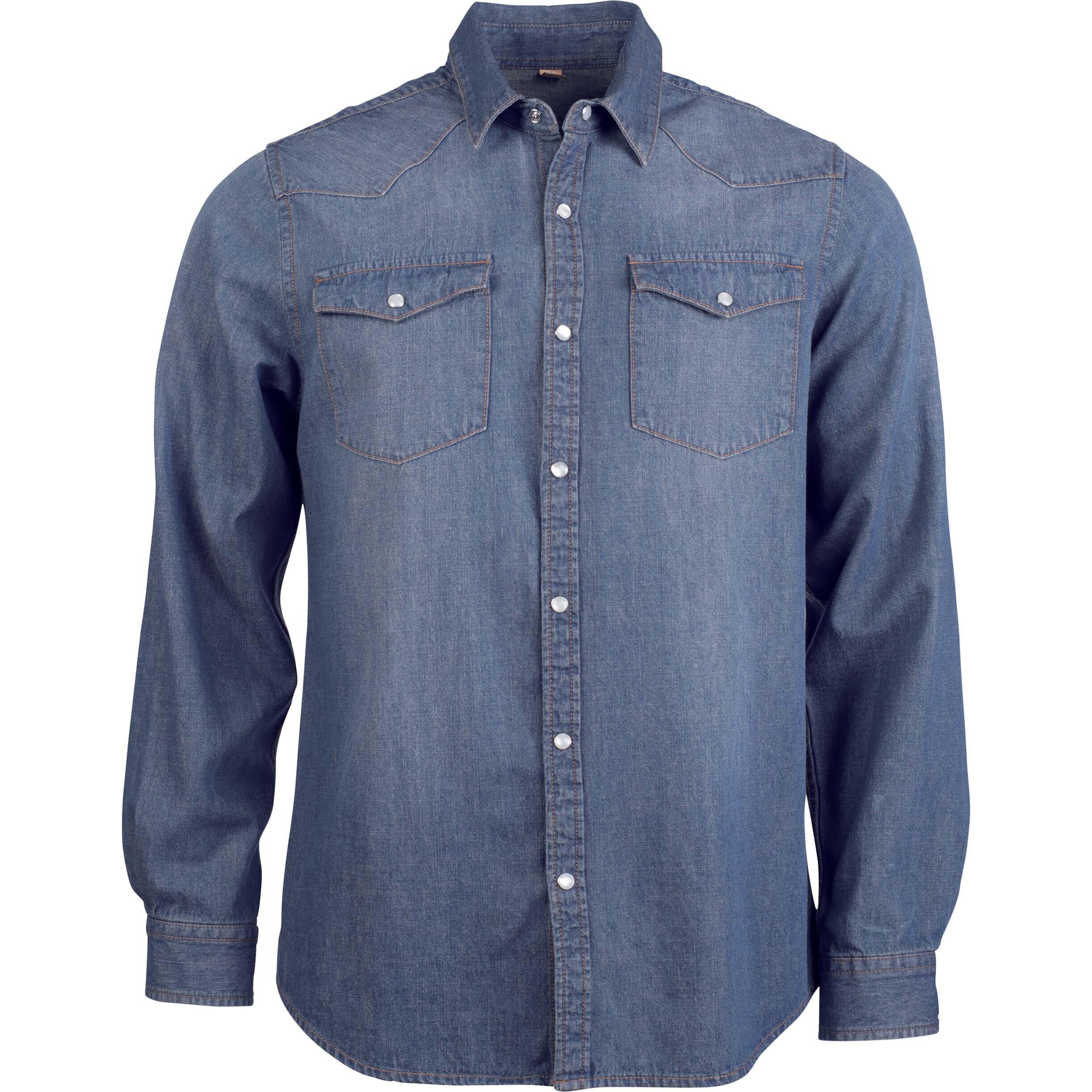 KARIBAN Camicia a maniche lunghe Kariban Denim