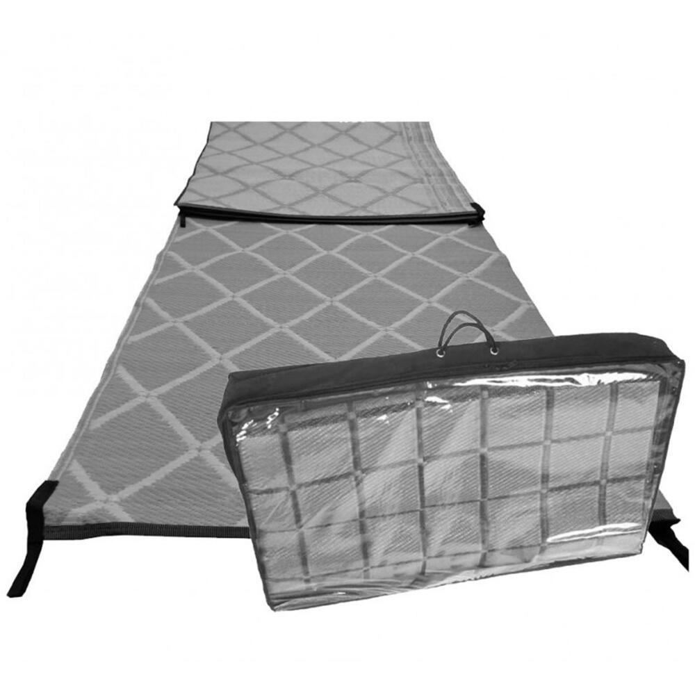 Royal Leisure Luxury Matting 3.0 x 2.5m Grey – Breathable Awning Carpet with Car 1/3