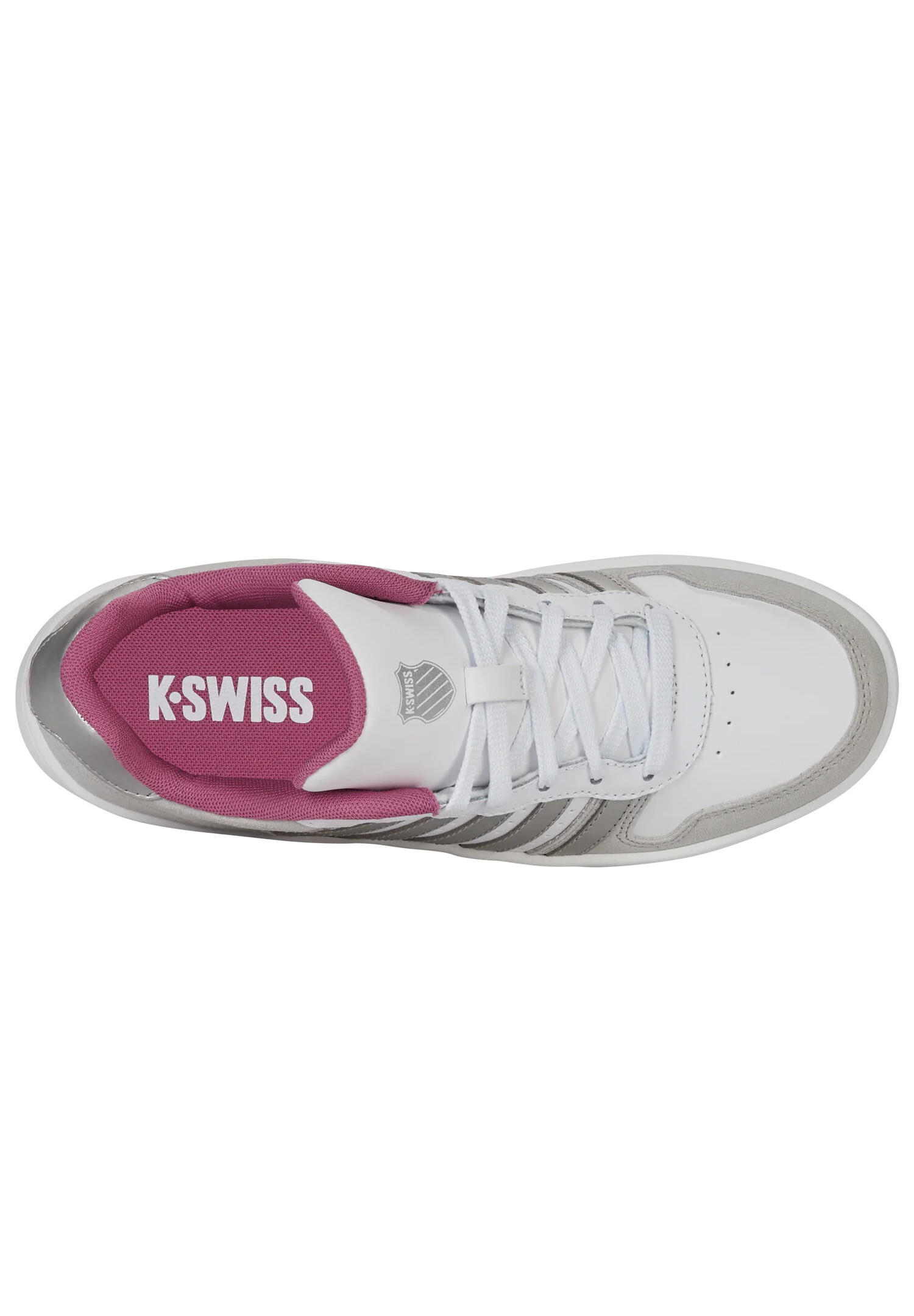 K‑SWISS Court Palisades Low, zapatillas deportivas blancas con cordones 6/6
