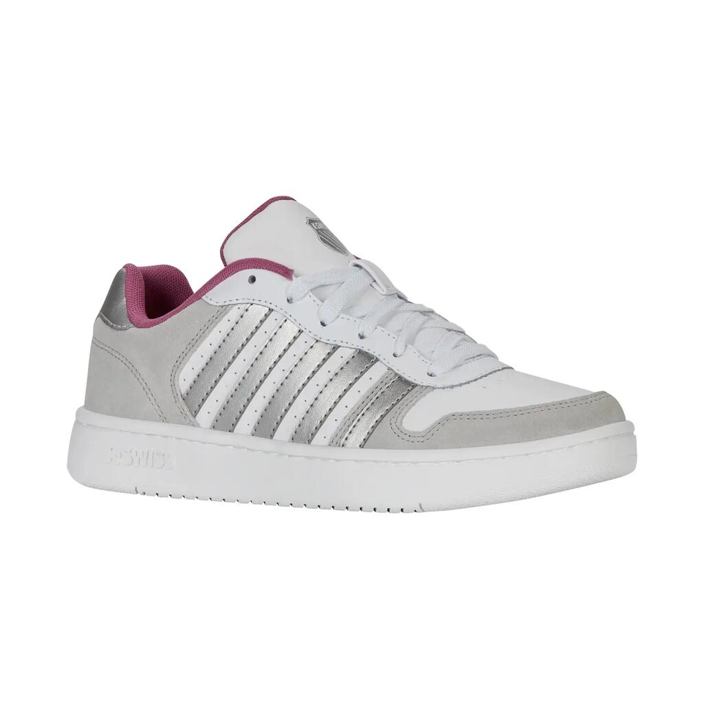 K‑SWISS Court Palisades Low, white athletic shoes with laces
