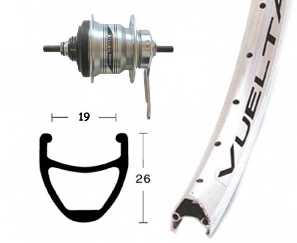 Roue arrière 28 x 1,75 pouces avec frein à rétropédalage Shimano 7 vitesses ... 3/3