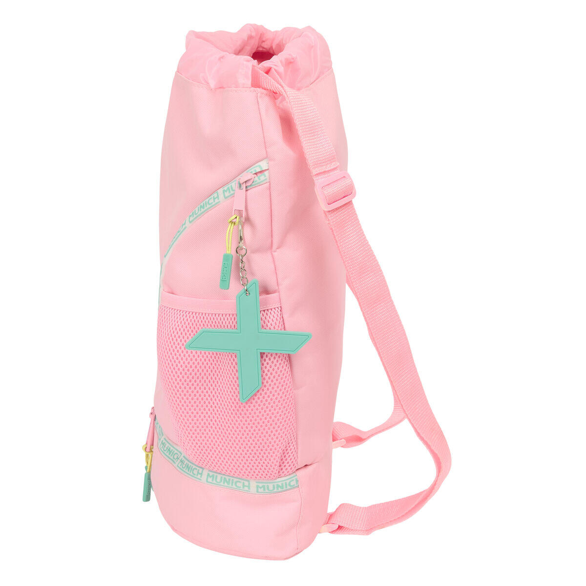 Bolsa Mochila con Cuerdas Munich Candy Rosa 3/4