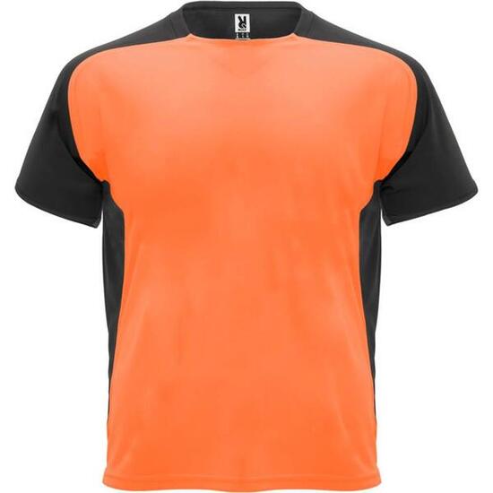 Maglietta Sportiva Maniche Corte Bambini Roly Bugatti Nero Tinta Unita Bianco