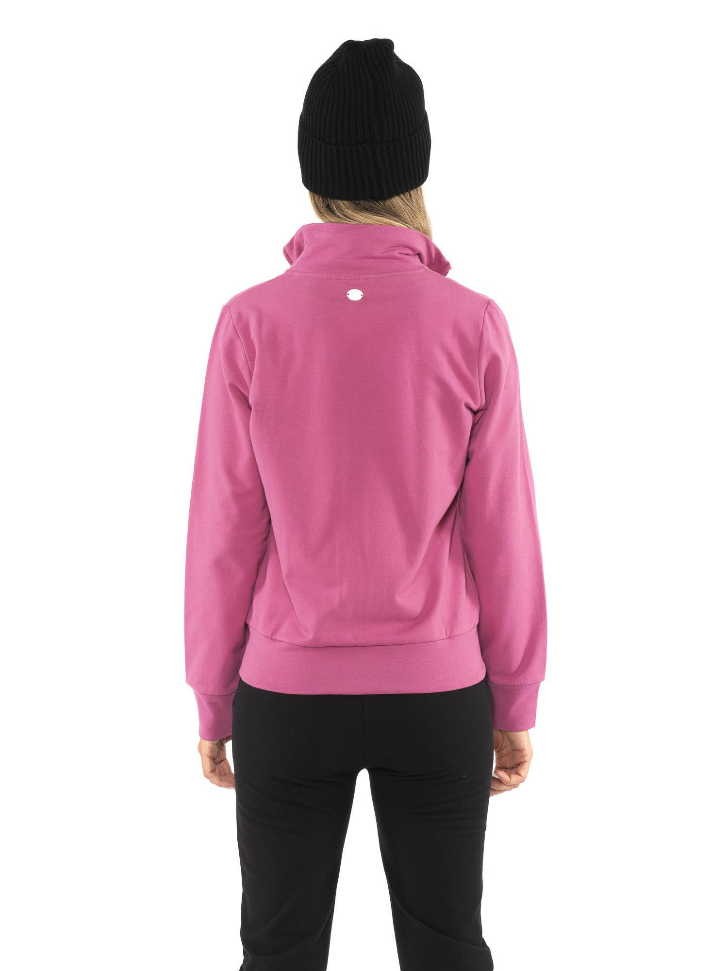 Moletom feminino de inverno com gola e zíper frontal "Never Without" 4/7