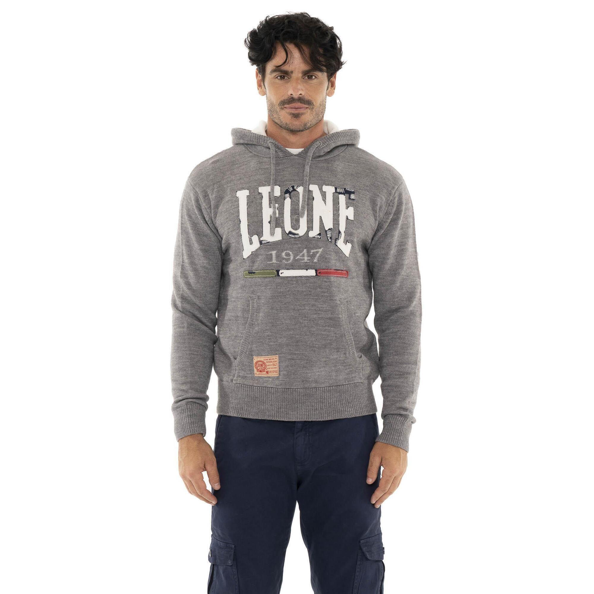 Leone 1947 Apparel - Sweat À Capuche Tricoté Homme "manifest" - Pull - Gris - 40 M - Decathlon