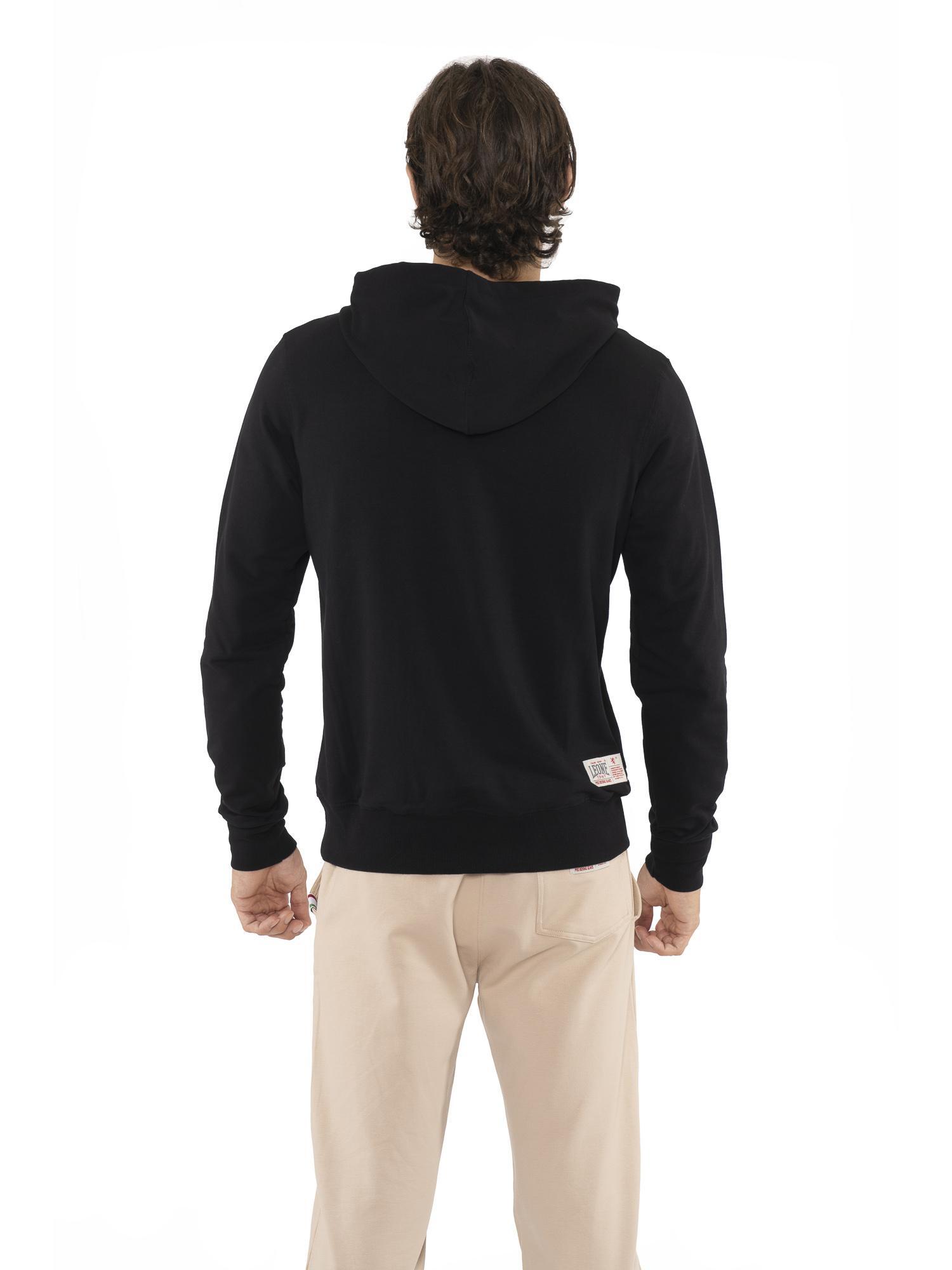 Herenwintersweatshirt met aantrekbare capuchon en groot 'Basic'-logo 4/5