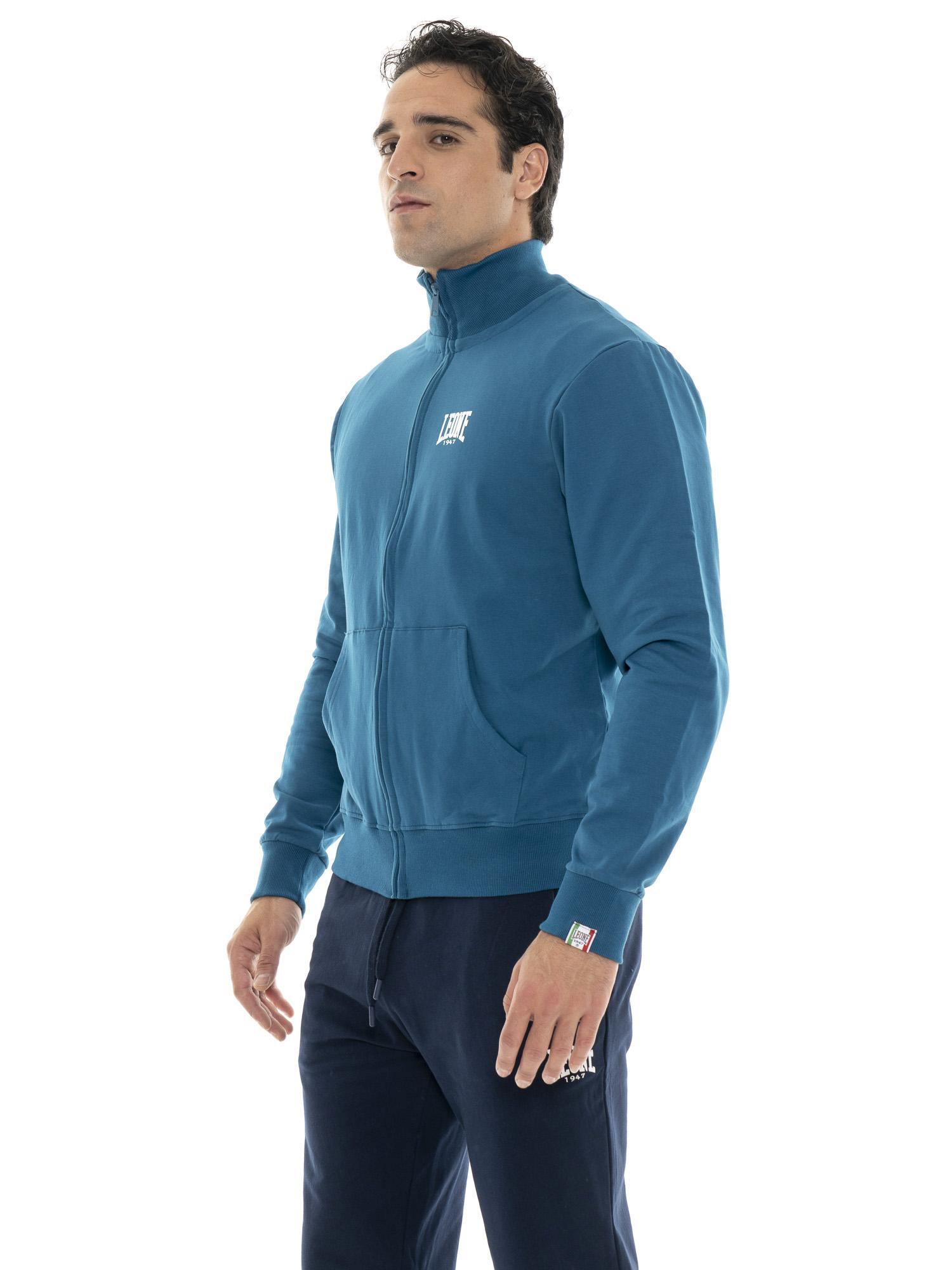 Felpa uomo con zip collo alto linea Basic 2/5