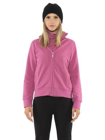 Felpa invernale da donna con colletto e full zip "Never Without