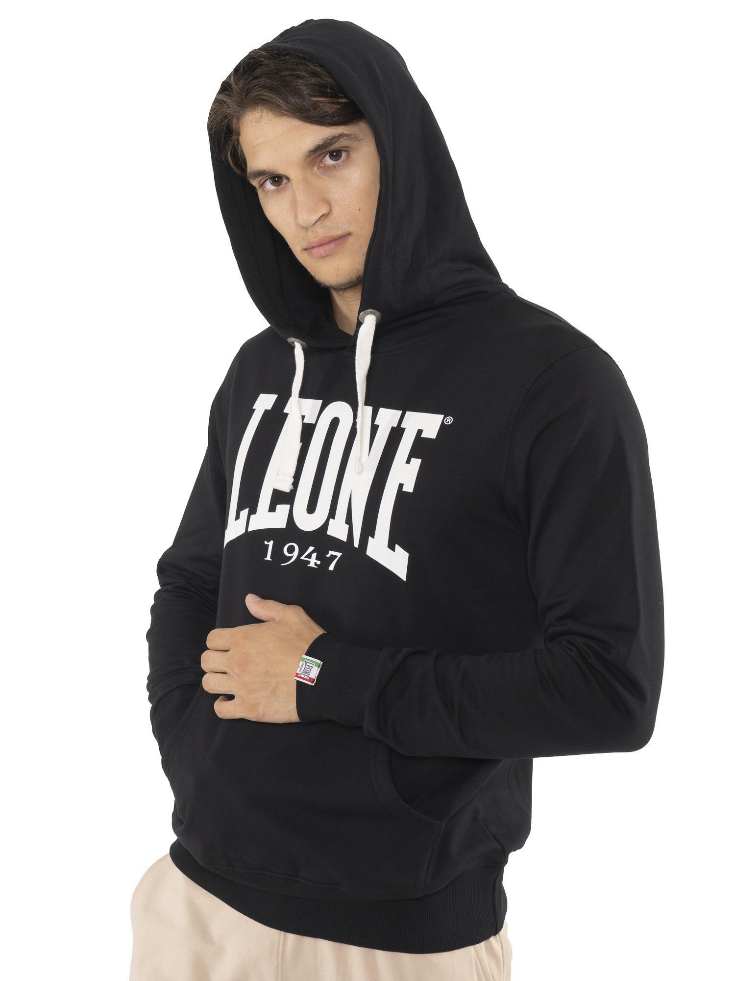 Herenwintersweatshirt met aantrekbare capuchon en groot 'Basic'-logo 5/5