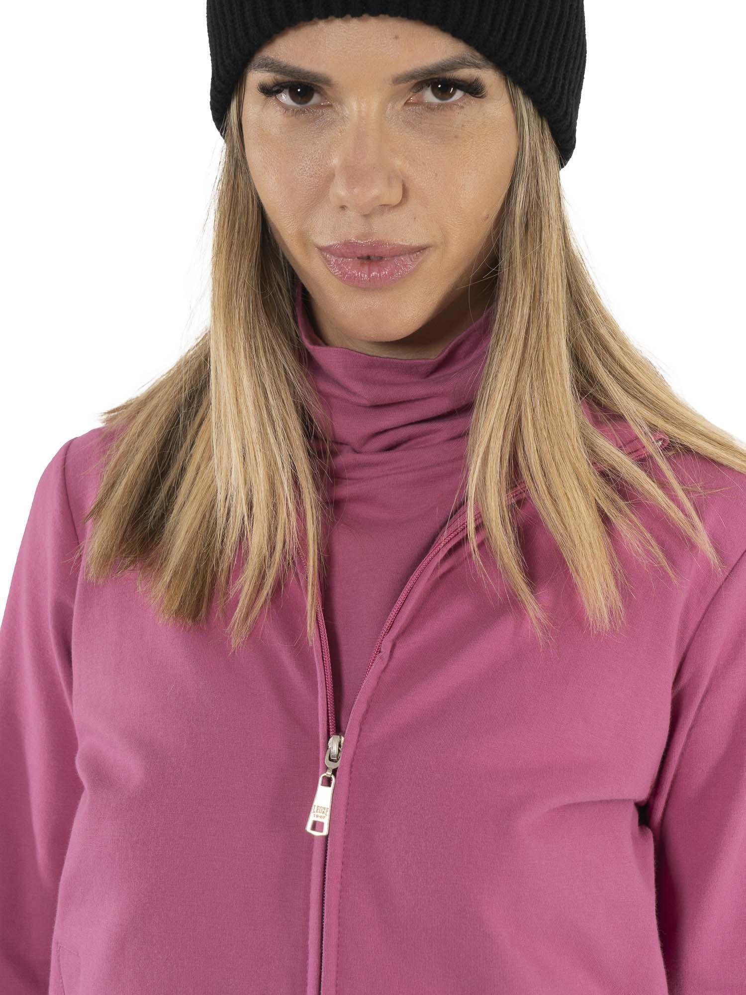Moletom feminino de inverno com gola e zíper frontal "Never Without" 3/7