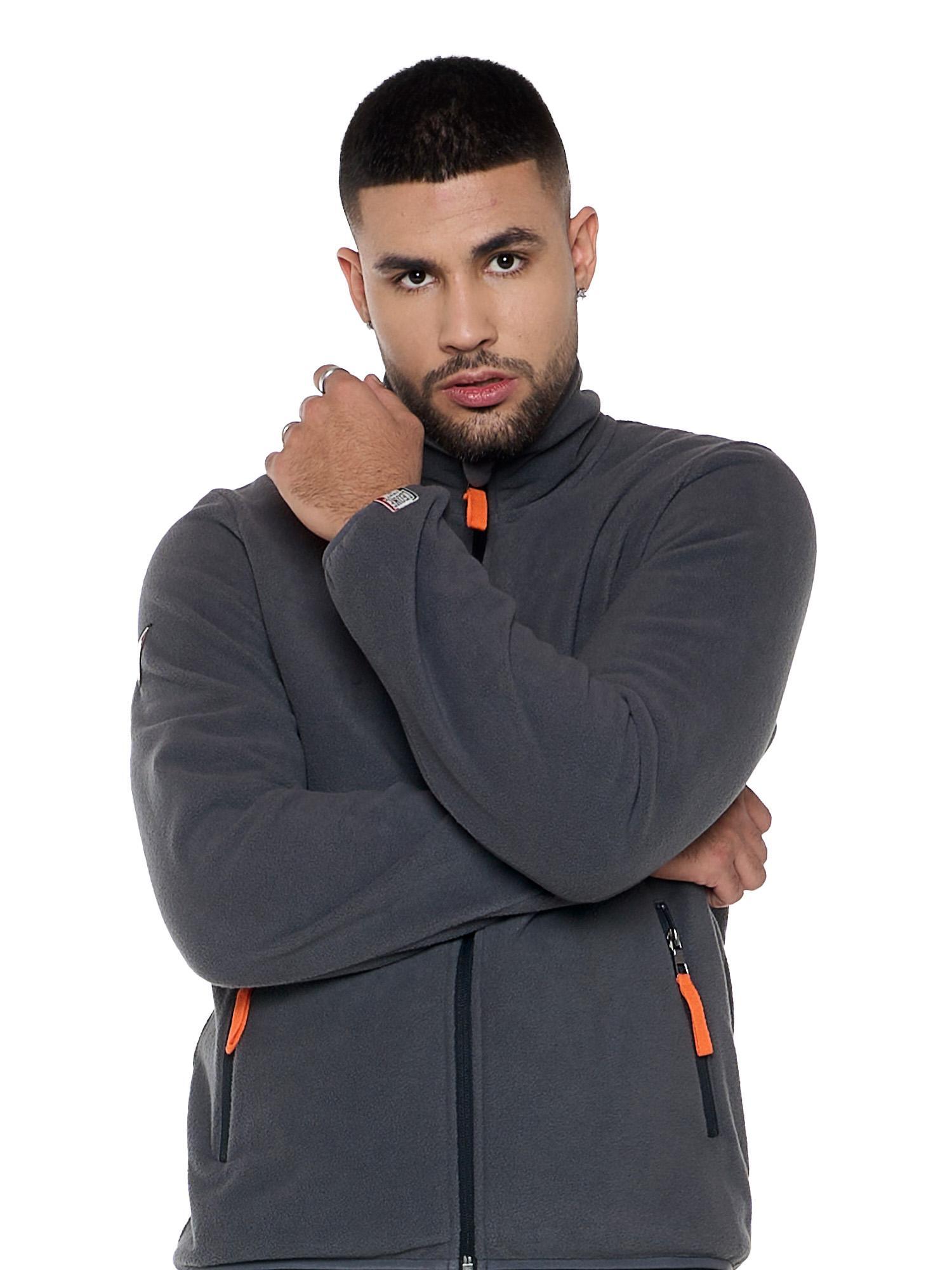 Herensweater van microfleece met kraag en ritssluiting "Basic" 5/7
