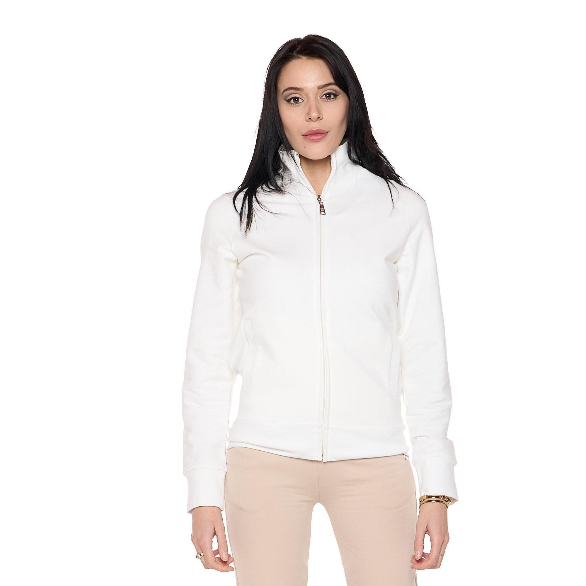 Leone 1947 Apparel - Sweat-shirt D'Hiver Pour Femme Avec Col Et Zip Intégral "never Without" - Sweat-shirt - Blanc - S - Decathlon