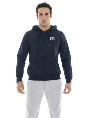 Felpe invernale da uomo con cappuccio e zip con logo piccolo "Basic