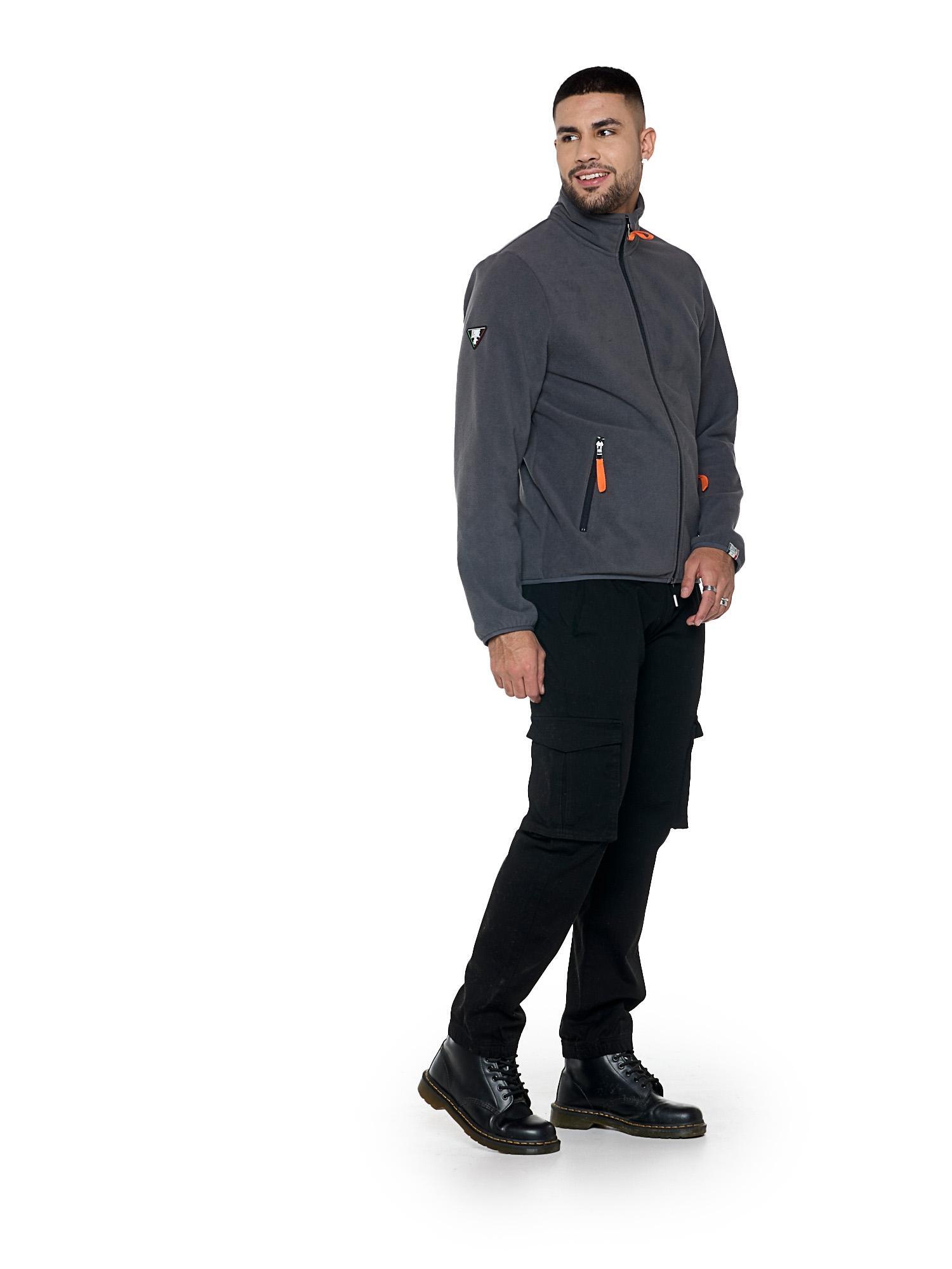 Herensweater van microfleece met kraag en ritssluiting "Basic" 3/7