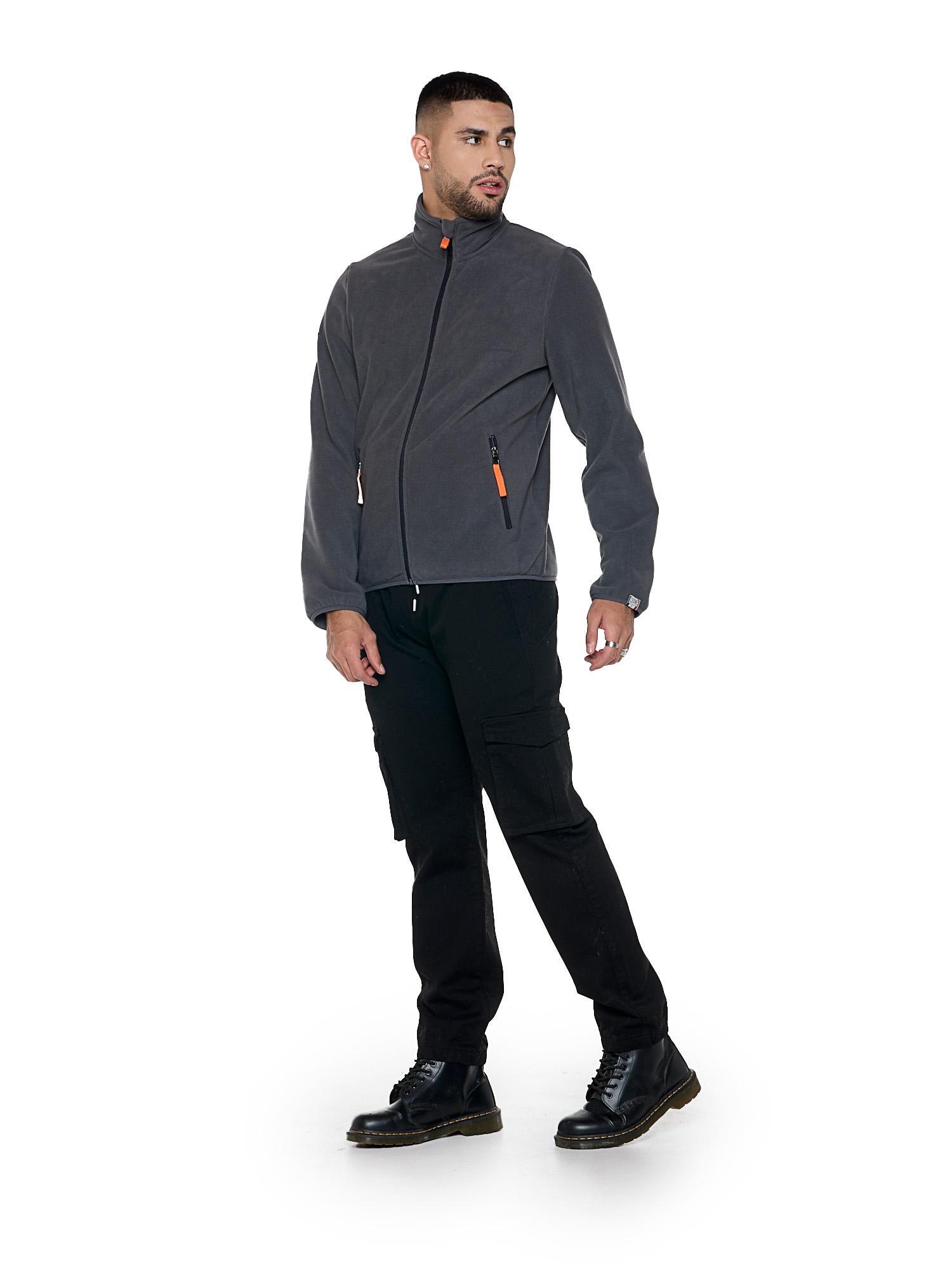 Herensweater van microfleece met kraag en ritssluiting "Basic" 2/7