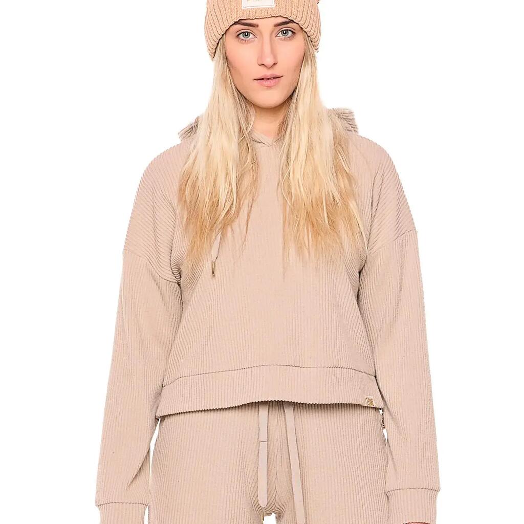 Women's Winter Ribbed Crop Hoodies "Relaxed"