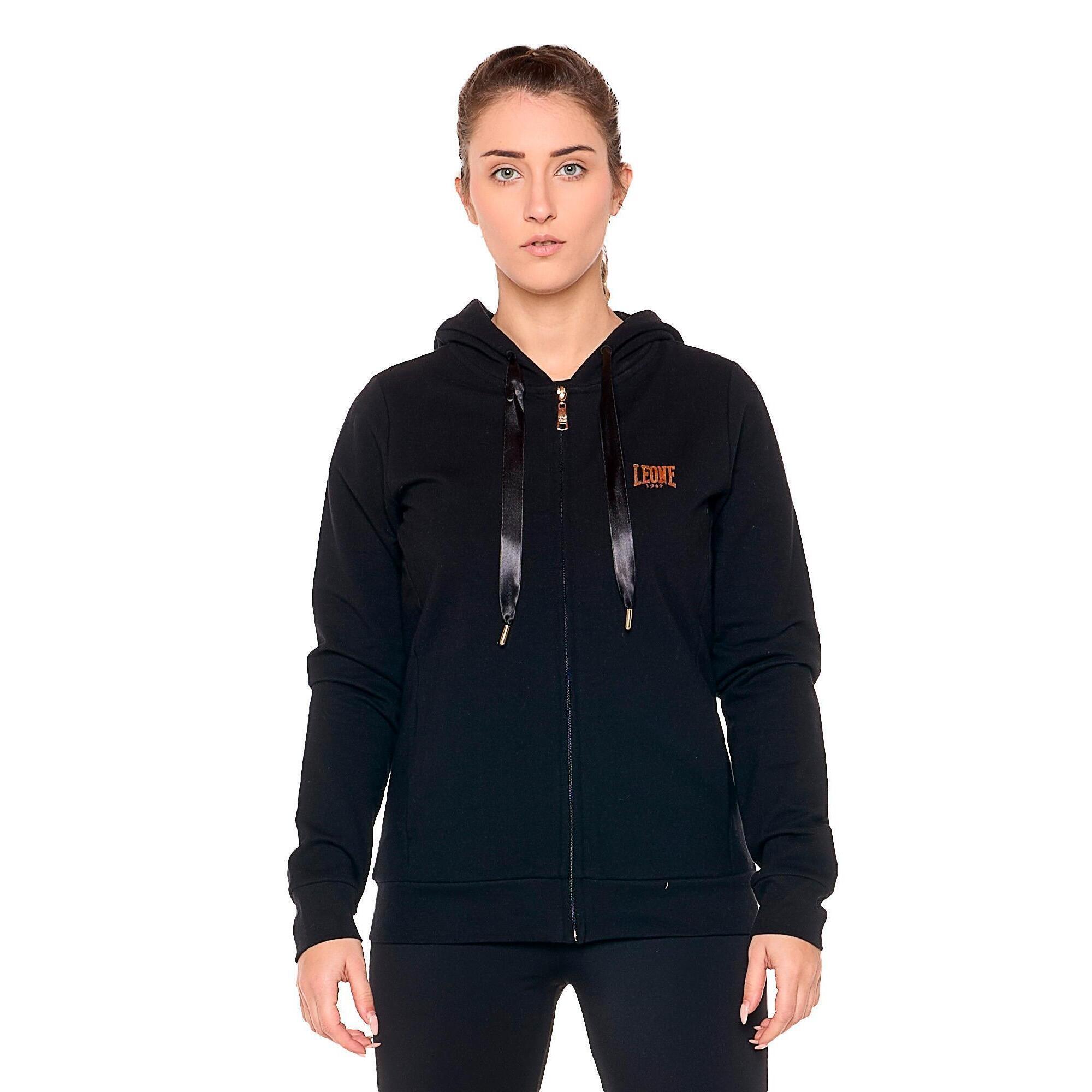 Leone 1947 Apparel - Sweat-shirt Hiver À Capuche Et Zip Pour Femme "authentic Gold" - Sweat-shirt - Noir - 36 Xs - Decathlon