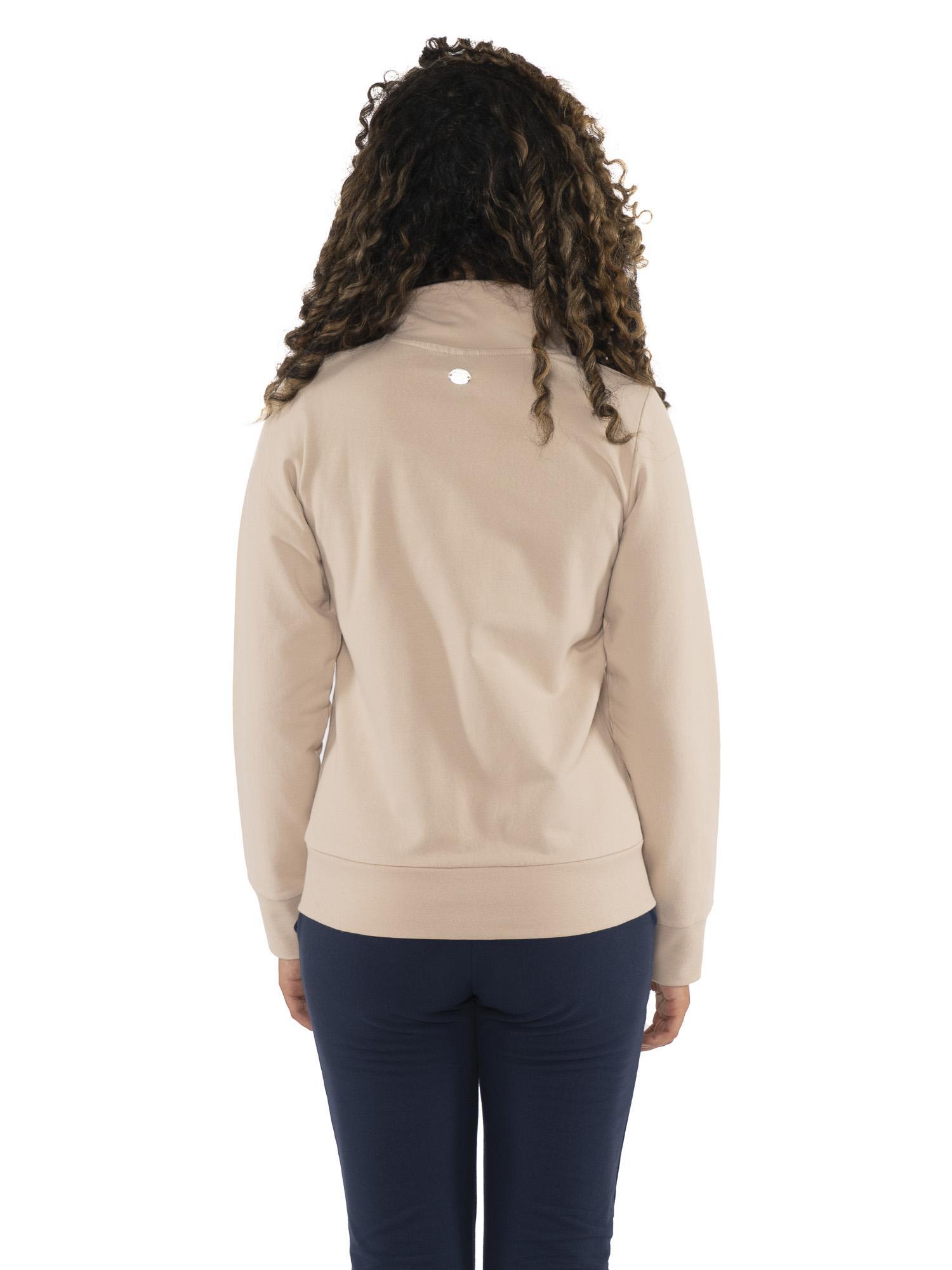 Dames wintersweatshirt met kraag en volledige ritssluiting "Never Without" 4/7