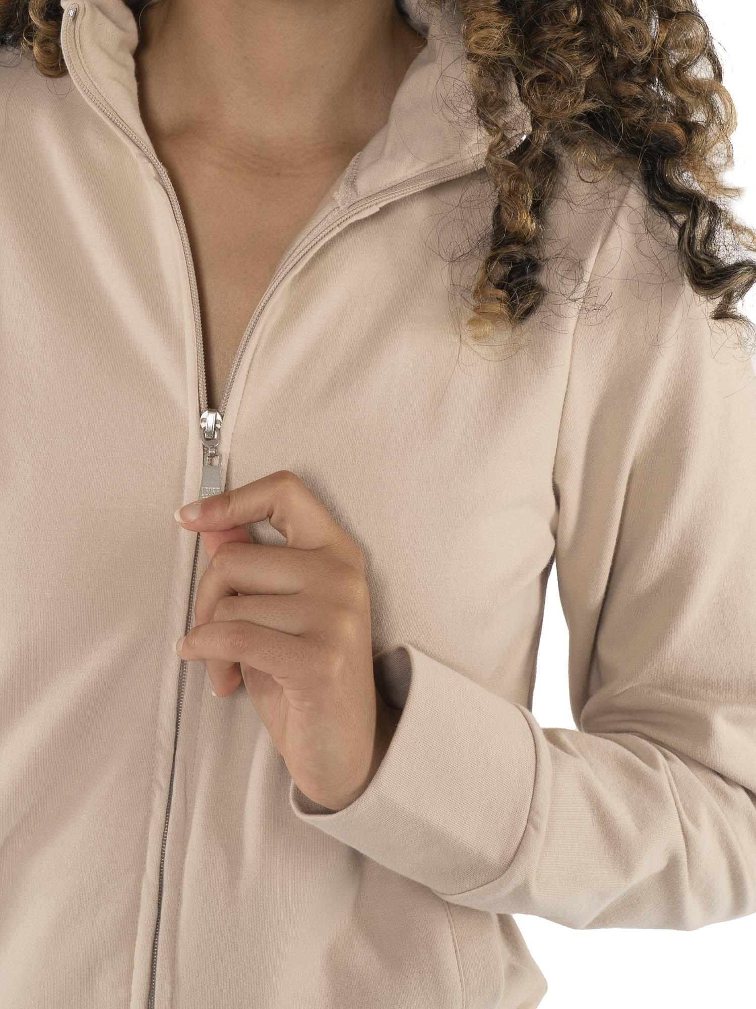 Dames wintersweatshirt met kraag en volledige ritssluiting "Never Without" 3/7