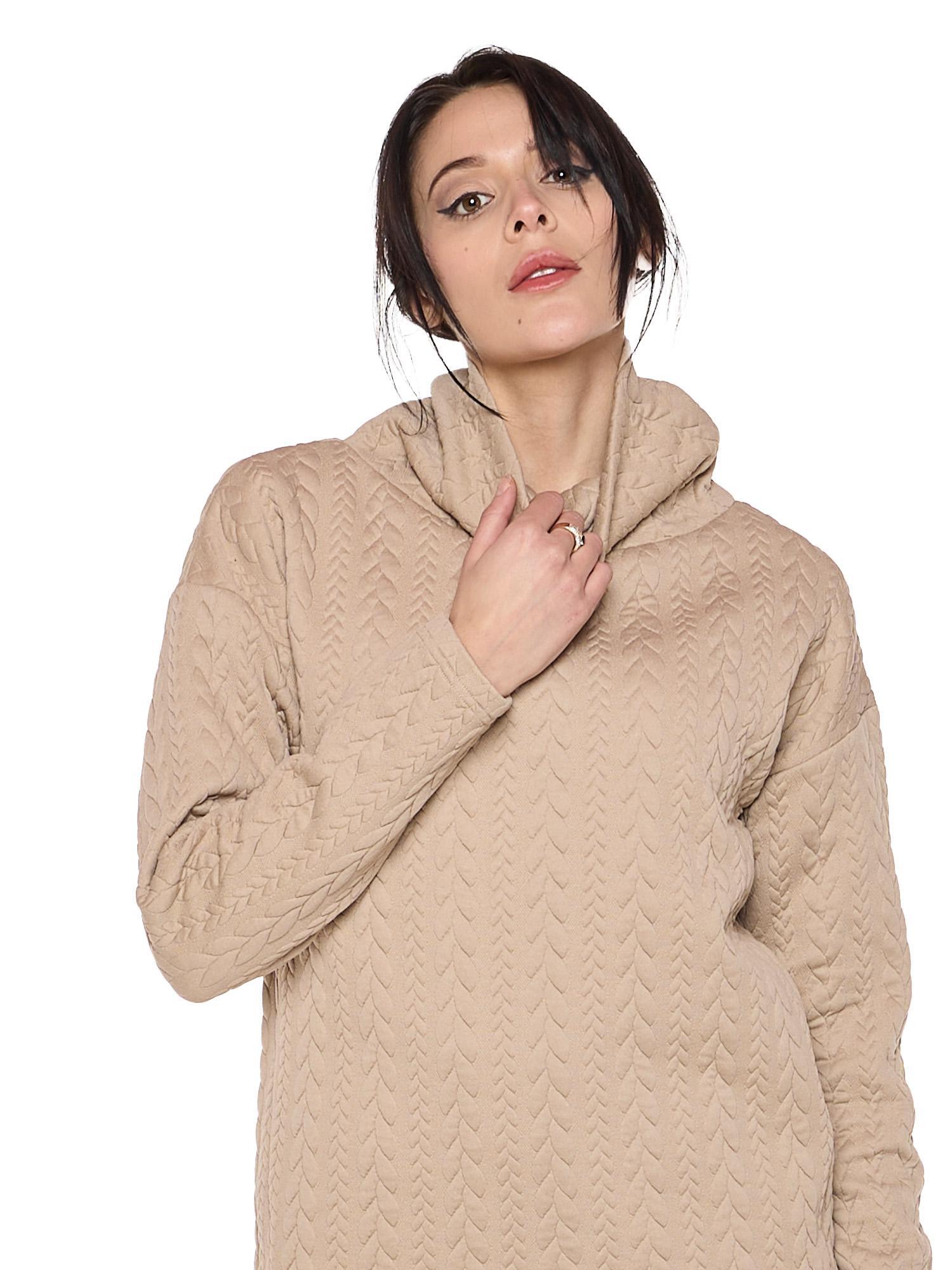 Sweat-shirt femme Leone 1947 Apparel maille torsadée col roulé confort quotidien 5/8