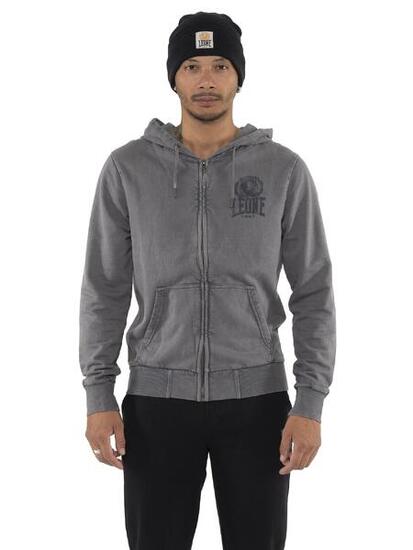 Sweat à capuche zippé "Traitements" homme