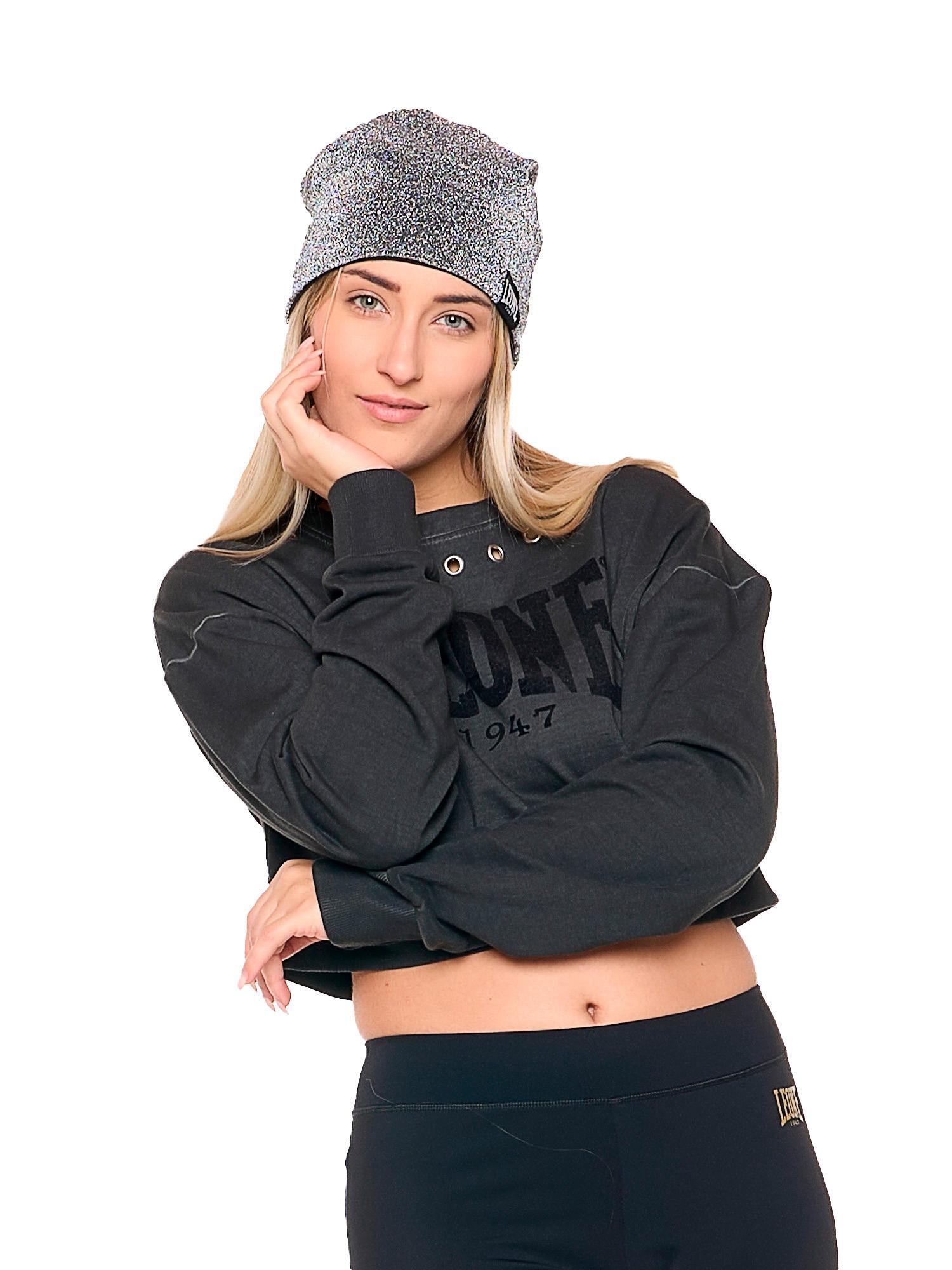 Sudadera corta de cuello redondo para mujer "Black Ring" 5/5