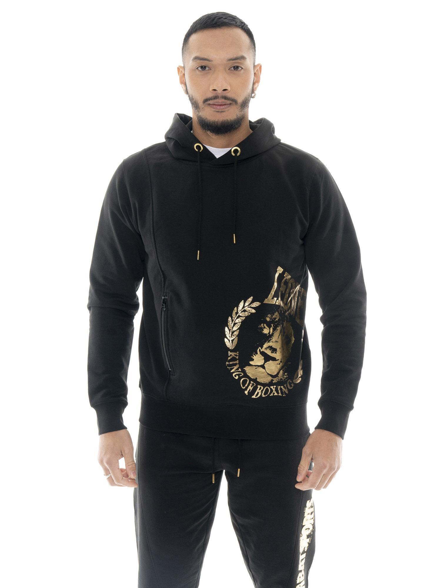 LEONE 1947 APPAREL Sudadera con capucha para hombre "Authentic Gold"