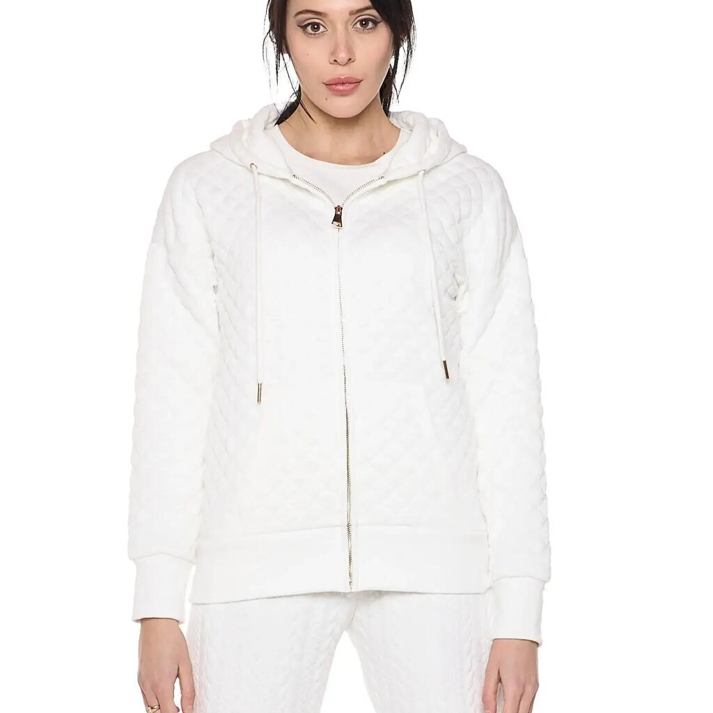 Women's winter sweatshirts with quilted zip and hood "Relaxed"