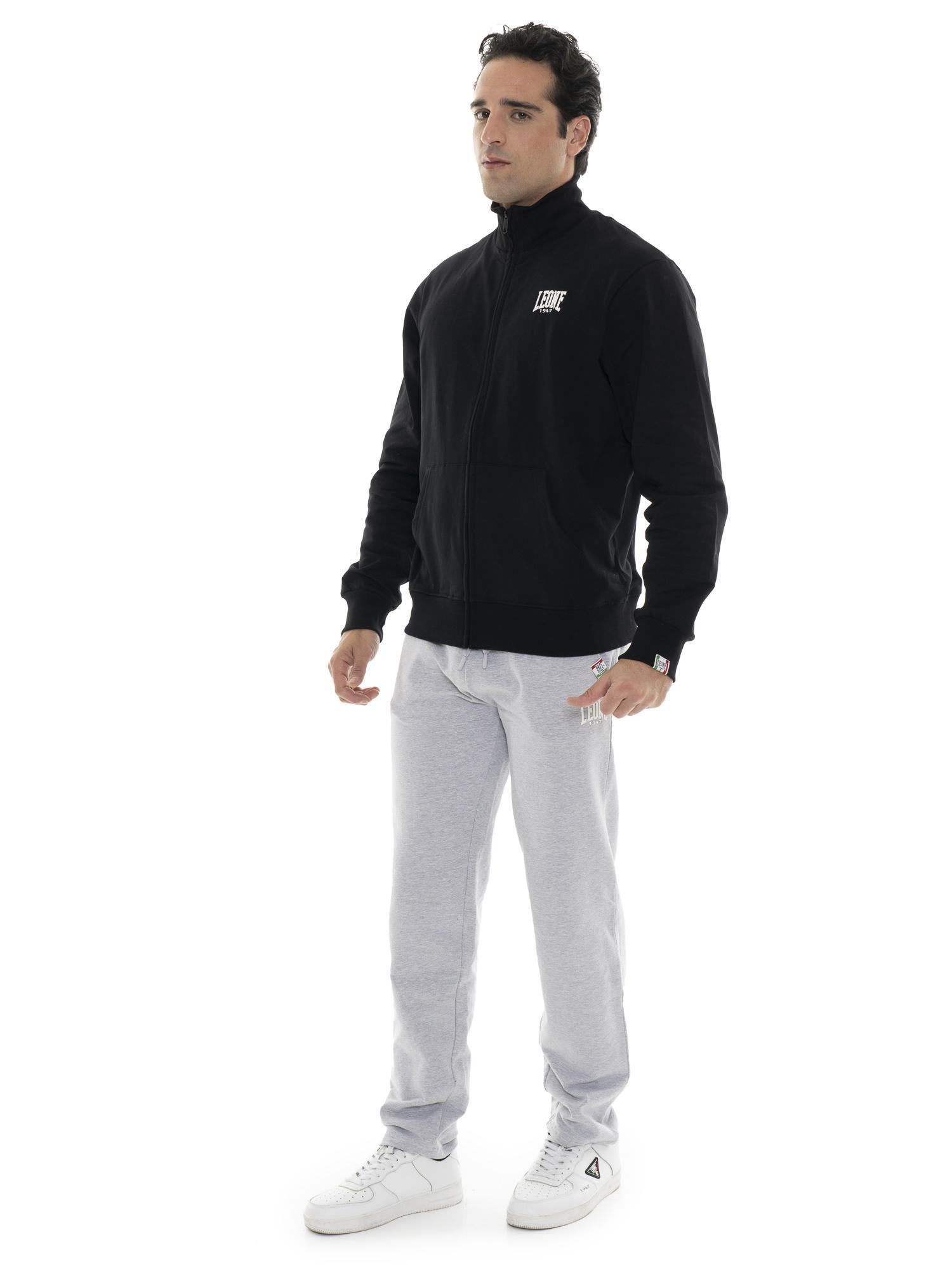 Felpa invernale da uomo con collo alto e zip con logo piccolo "Basic" 7/7