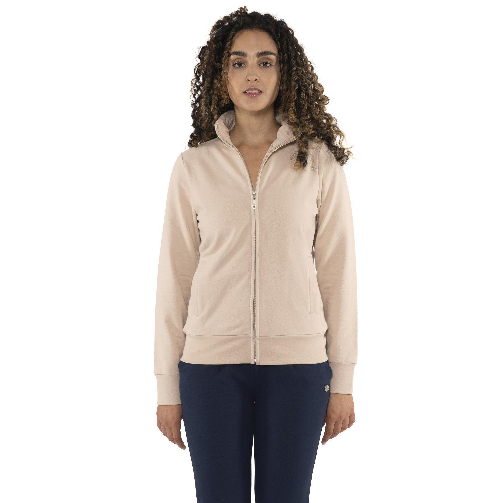 Leone 1947 Apparel - Sweat-shirt D'Hiver Pour Femme Avec Col Et Zip Intégral "never Without" - Sweat-shirt - Beige - 36 Xs - Decathlon