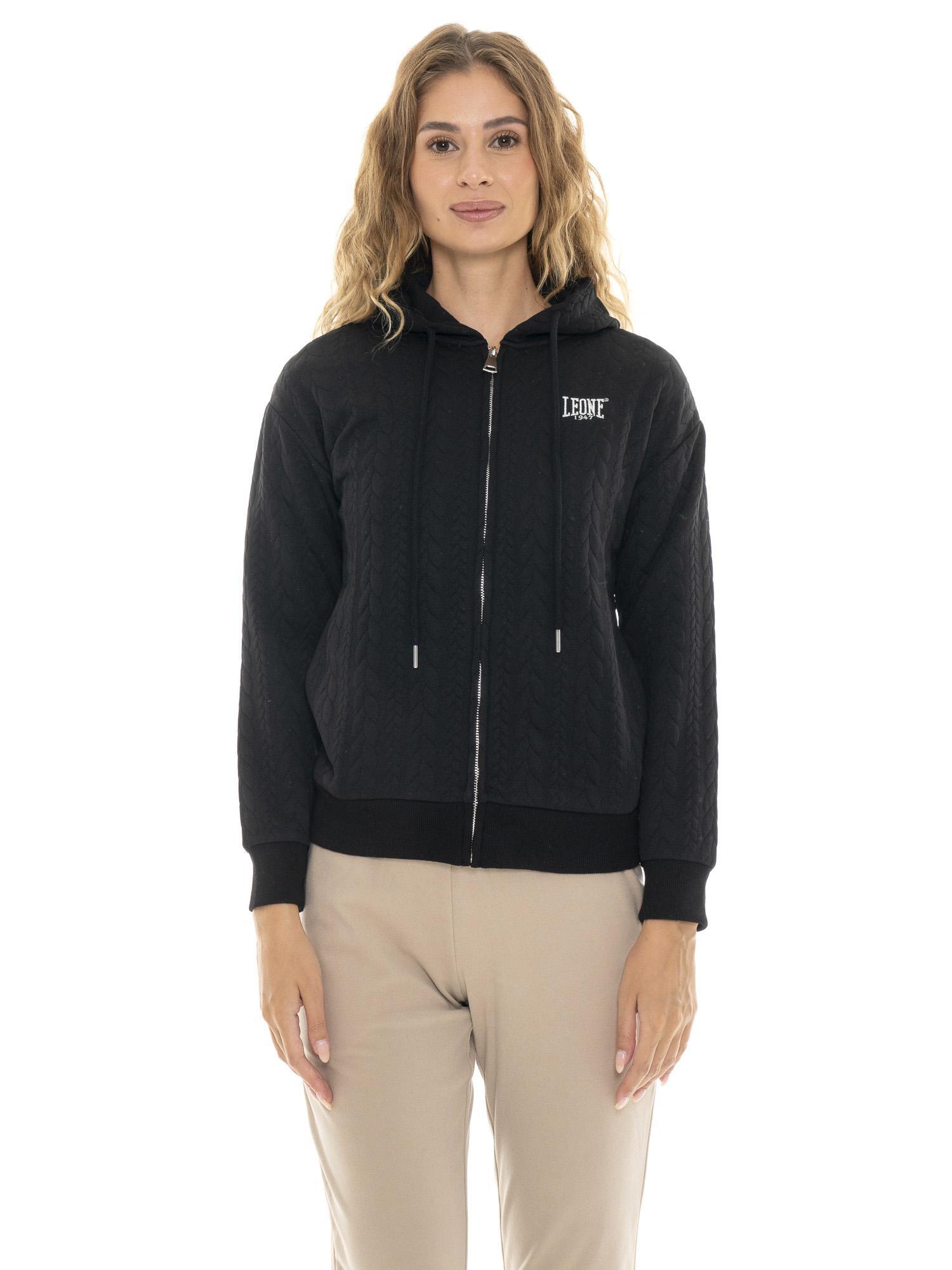 Sweat à capuche femme Leone 1947 Apparel maille torsadée confort quotidien 6/7