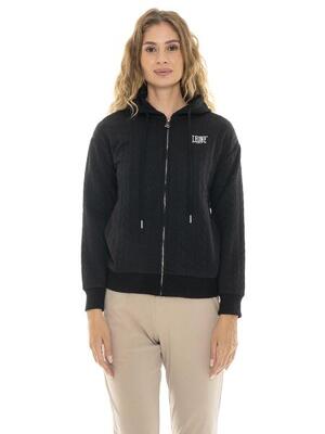Felpa da donna invernale con zip e cappuccio a treccia "Relaxed