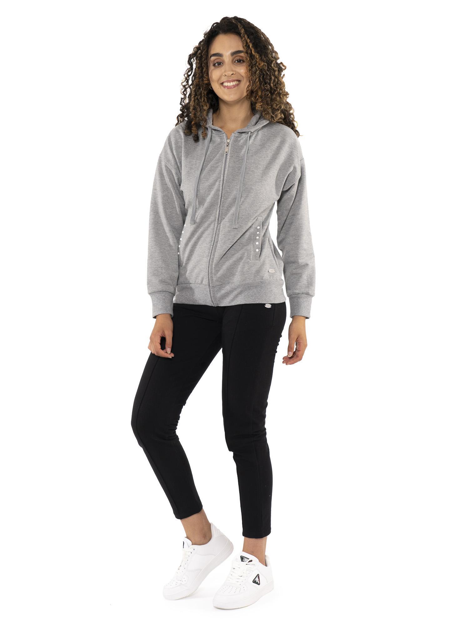 Sudadera con capucha mujer Leone 1947 Apparel Pearl cremallera invierno 7/7